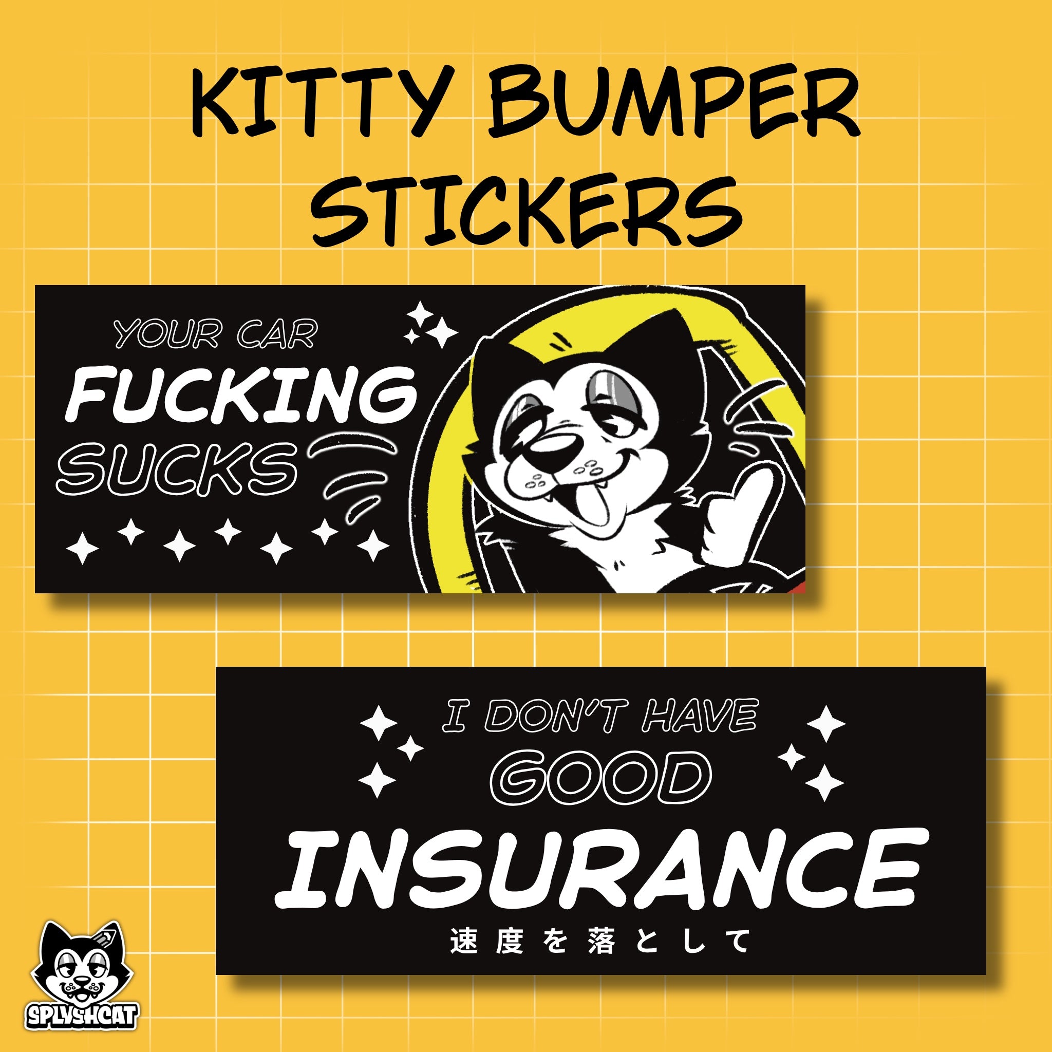 KITTY BUMPER STICKERS
