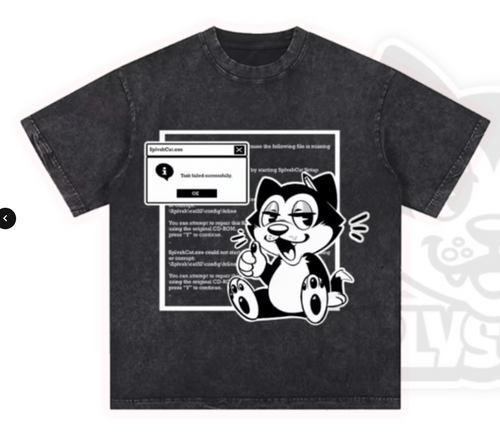 TASKCAT: "Task Failed Successfully" Acid Wash T-Shirt